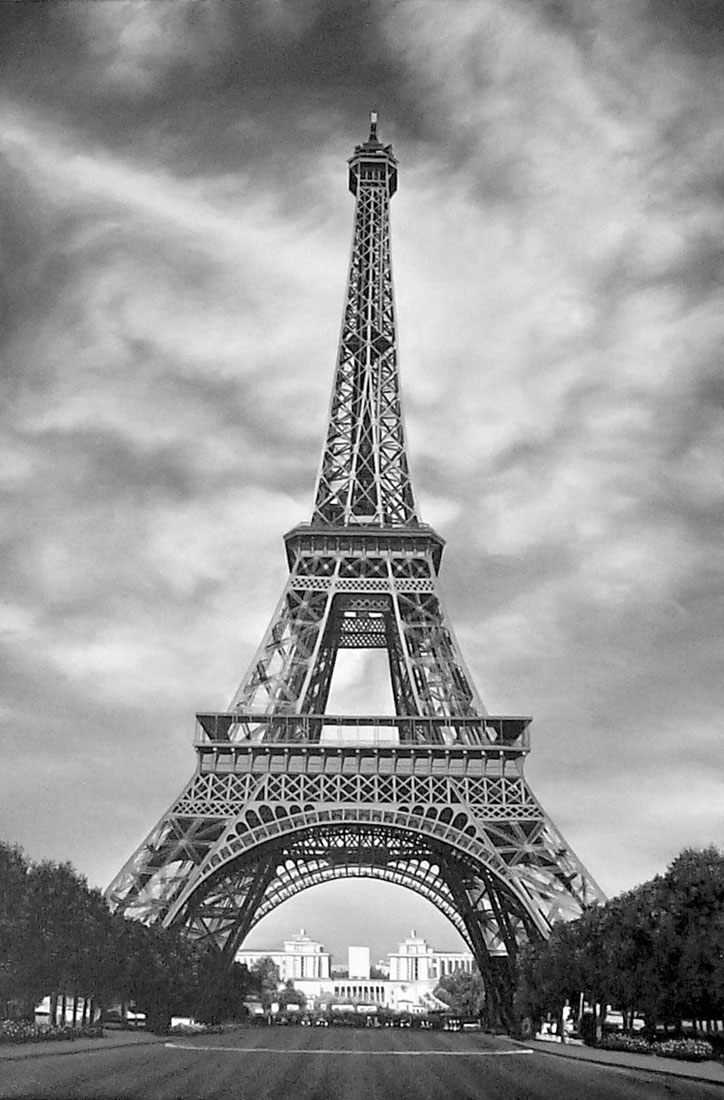 Eiffel Tower Picture Black  White on Eiffel Tower